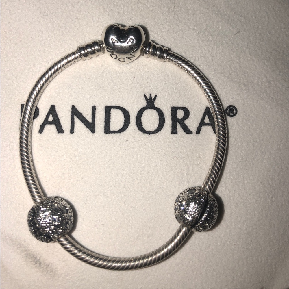 Pandora Bracelet w 2 clips